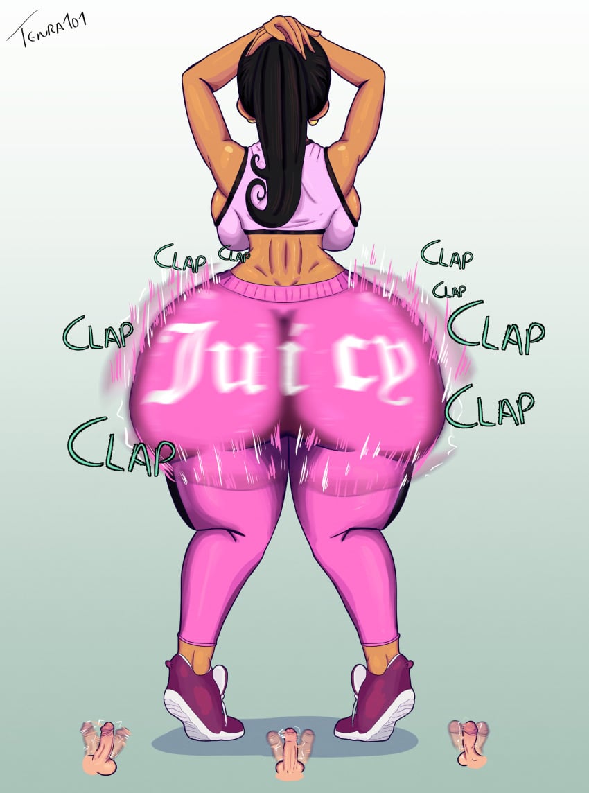 about_to_burst about_to_cum back_view carlota_casagrande dark-skinned_female dark_skin gym_clothes gym_clothing latina light-skinned_male light_skin small_penis small_penis_adoration tenra101 the_casagrandes the_loud_house twerking