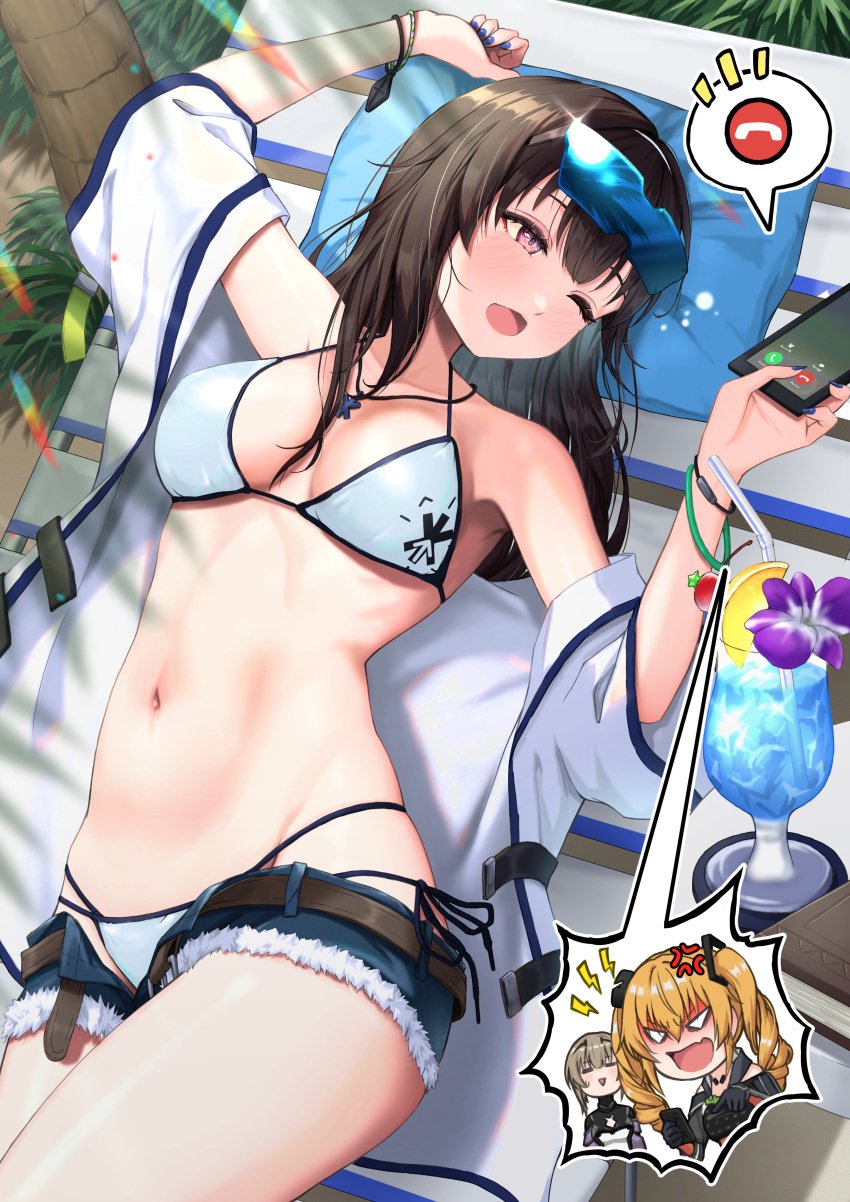 beach bikini cellphone snowbreak:_containment_zone tagme yao_(snowbreak)