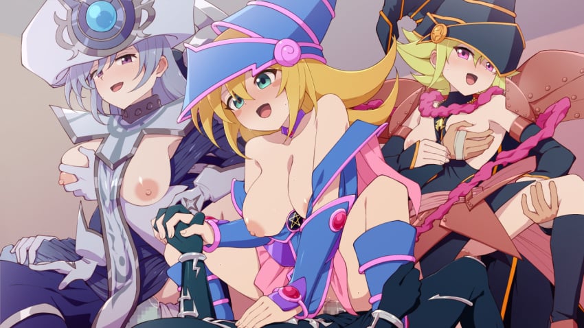 3boys 3girls dark_magician dark_magician_girl duel_monster gagaga_girl gagaga_magician group_sex hetero mizutenka orgy silent_magician silent_swordsman yu-gi-oh!