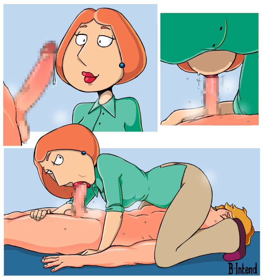 1boy 1girls 69_position anthony_(family_guy) b-intend big_nose blowjob blue_shirt censored_penis cheating cheating_boyfriend cheating_mother cheating_wife clothed_female_nude_male daughters_boyfriend earrings eyelashes family_guy fellatio female female_focus ginger_hair girlfriends_mother in-lawcest lipstick lois_griffin mature_female mature_woman milf mother mother-in-law mother-in-law_and_son-in-law mother_and_daughters_boyfriend nude_male orange_hair penis son-in-law sweat wife