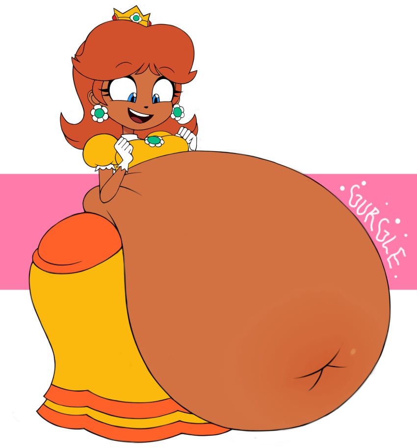 belly big_belly breasts chubby chubby_female curvy dark_skin edit edited editor_shiftyshades fat fat_belly fat_rolls fat_woman female huge_belly hyper_belly large_belly mario_(series) massive_belly morbidly_obese morbidly_obese_female obese_female overweight overweight_female princess_daisy spaghettiz ssbbw tan_skin thick third-party_edit vore