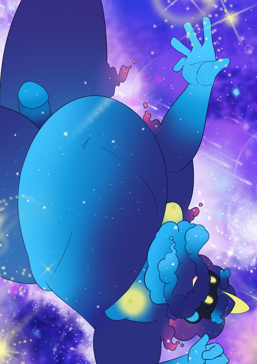 bakablue bara beard chubby cosmog daddy galaxy gay glowing_nipples pokémon_(species) pokemon pokemon_(species) small_penis star universe