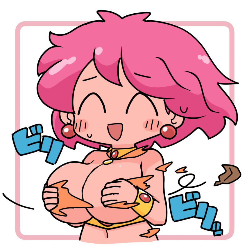 breasts chibi cute final_fantasy final_fantasy_five final_fantasy_v huge_breasts kuto_tubuyaki large_breasts lenna_charlotte_tycoon pink_hair princess torn_clothes