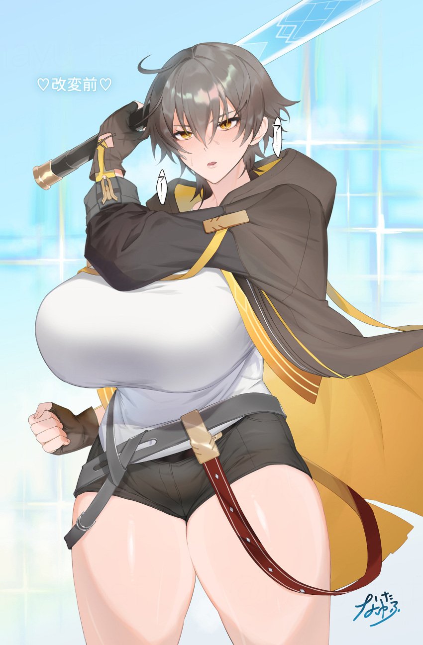 1girls big_breasts big_thighs breasts busty caelus_(honkai:_star_rail) clothed clothed_female clothing curvy female honkai:_star_rail huge_breasts huge_thighs large_breasts large_thighs nayu_taf rule_63 thick_thighs thighs voluptuous