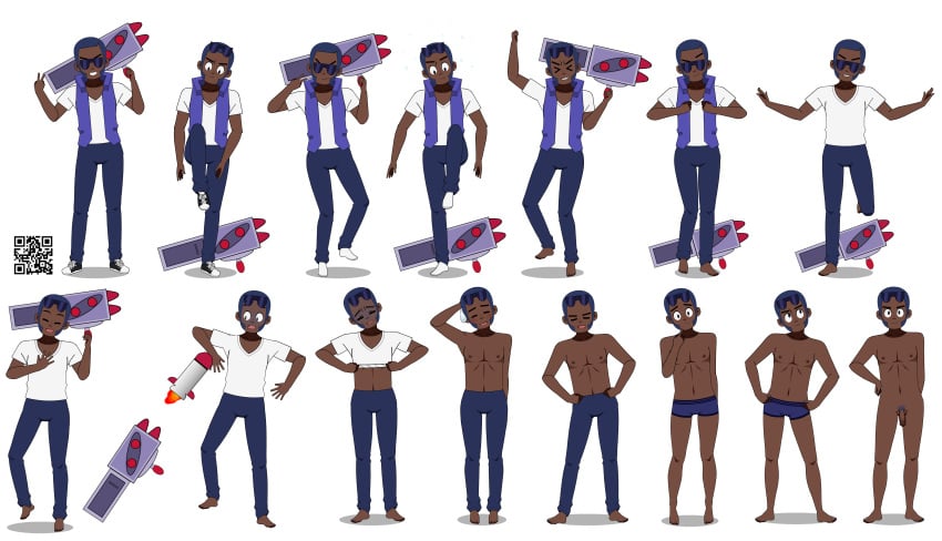 2d brawl_stars brock_(brawl_stars) dark_skin kisekae male male_focus male_only porn_game qr_code rocket_launcher spnati sprite_sheet strip_poker_night_at_the_inventory stripping sunglasses transparent_background undressing