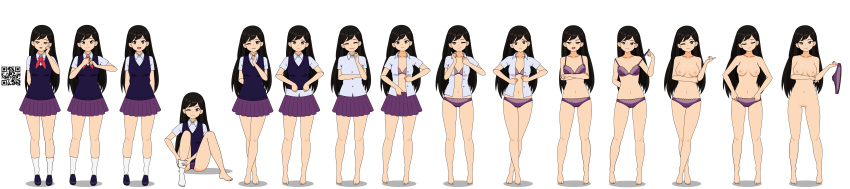 1girls 2d black_hair clothed clothed_female completely_nude completely_nude_female female female_only full_body kisekae long_hair mari_(omori) naked naked_female nude nude_female omori qr_code solo solo_female spnati sprite_sheet strip_poker_night_at_the_inventory stripping transparent_background undressing