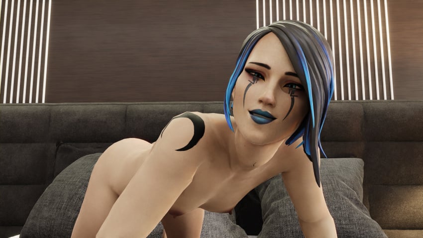 1girls 3840x2160 3d_model 4k all_fours apex_legends bedroom black_hair blue_hair breasts breasts_out catalyst_(apex_legends) female female_only game6942069 grey_eyes highres lipstick looking_at_viewer makeup multicolored_hair naked naked_female nipples nude nude_female slight_smile smile solo tattoo voiddrifter voiddrifterv10