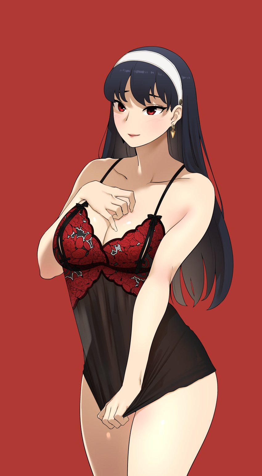 abbb alternate_costume breasts female female_only lingerie solo spy_x_family white_skin yor_briar