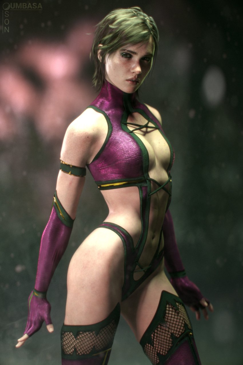 1girls 2023 3d abs armlet armwear athletic athletic_female bare_shoulders blue_eyes bodysuit breasts brown_hair cleavage cosplay deep_cleavage ellie_(the_last_of_us) ellie_williams eyeshadow female female_focus female_only freckles hourglass_figure makeup mileena_(cosplay) mortal_kombat muscle_tone navel pinup pinup_pose short_hair skimpy skimpy_clothes slim_waist small_breasts solo son_umbasa standing tagme the_last_of_us the_last_of_us_2 thigh_boots toned toned_female wide_hips