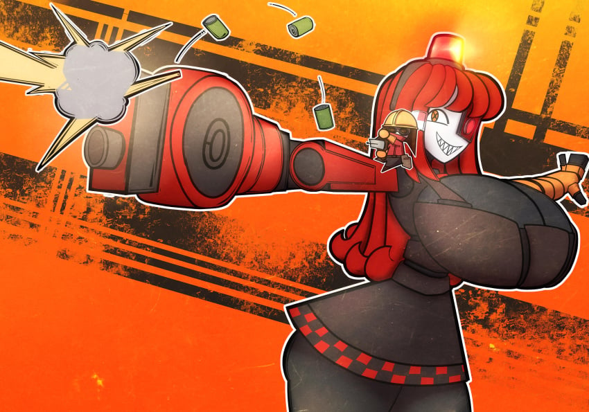 2d fruittea gun large_breasts mimi_sentry sentry_(team_fortress_2) sentry_turret shooting snork760 tagme team_fortress_2 tf2 thick_thighs turret valve valve_(company)