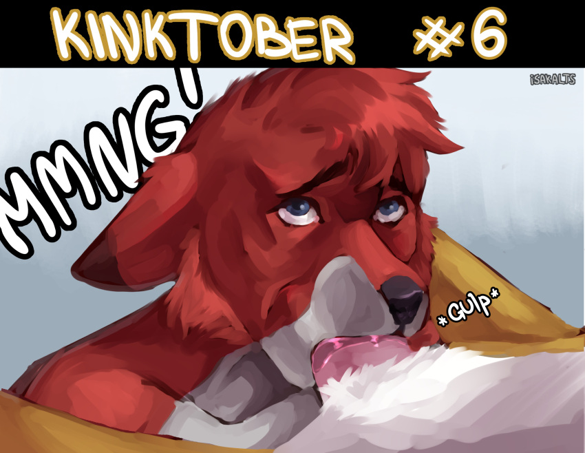 anthro blowjob canid canine copper_(fath) disney duo fellatio fox genitals hi_res isakalts kinktober male male/male mammal oral penile penis sex the_fox_and_the_hound tod_(fath)