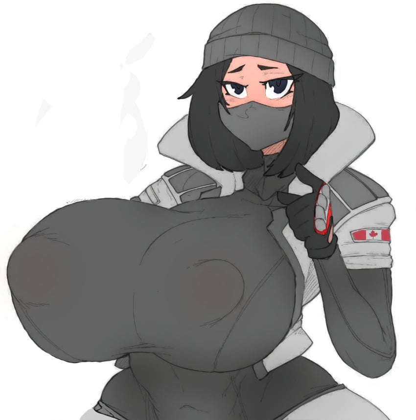 1girls 2d ass ass_expansion big_ass big_breasts bigger_female biting_lip blue_eyes breasts breasts_out cleavage clothed erect_nipples female female_only frost_(rainbow_six) gigantic_ass gigantic_breasts gigantic_butt gigantic_thighs growth hourglass_figure huge_breasts human human_only lewdreaper looking_at_another looking_at_partner looking_at_viewer nipple_bulge nipples nipples_visible_through_clothing no_bra rainbow_six rainbow_six_siege size_difference solo thick thick_ass thick_legs thick_thighs thin_waist tom_clancy top_heavy