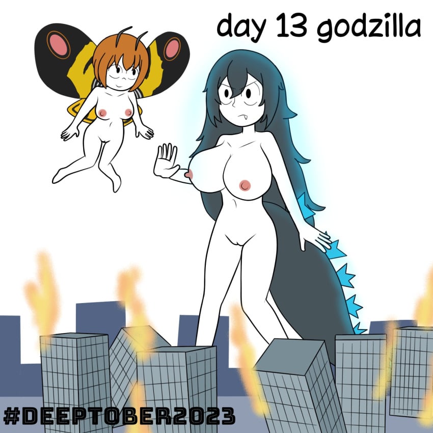 breasts gijinka godzilla godzilla_(series) mother mothra mrwings nude pussy