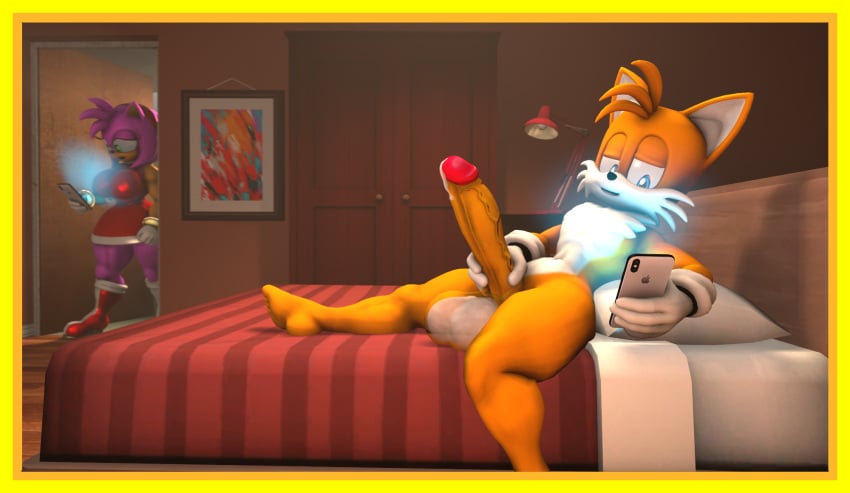 3d amy_rose big_penis imminent_sex laying_on_bed naked_male nude_male phone sarahdellen sega sfm sonic_(series) sonic_the_hedgehog_(series) source_filmmaker tails tails tails_the_fox x-ray