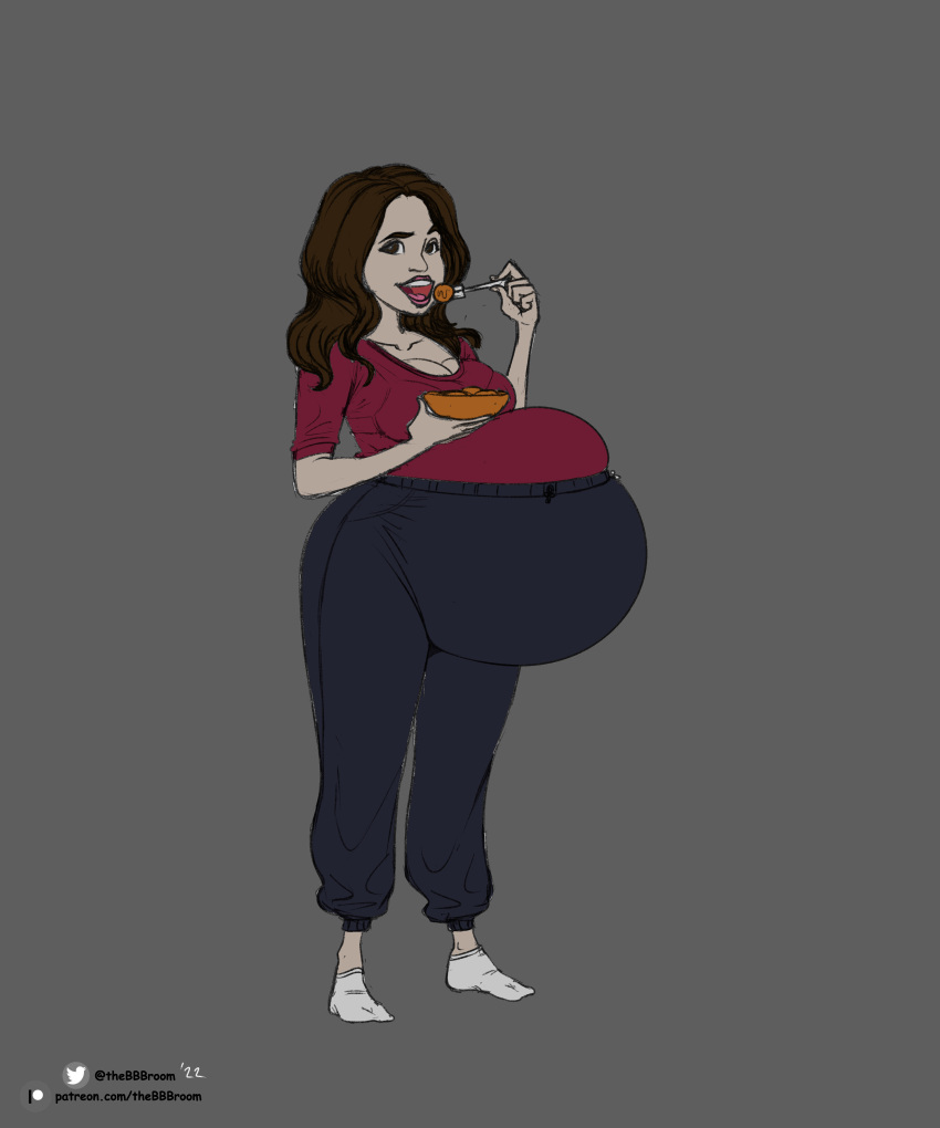 1girls belly belly_stuffing big_belly brown_hair color_edit fat female huge_belly paintmeanon pokimane shydude stuffed stuffed_belly stuffing thebbbroom thejuicystufff youtube