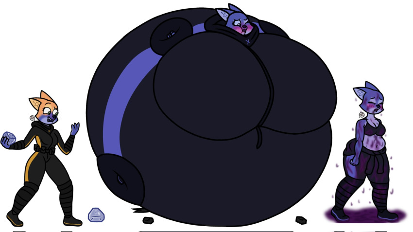 after_squeeze big_breasts blueberry_inflation breasts coleman12345 diane_foxington spherical_inflation sunken_head sunken_limbs thick_thighs wide_hips