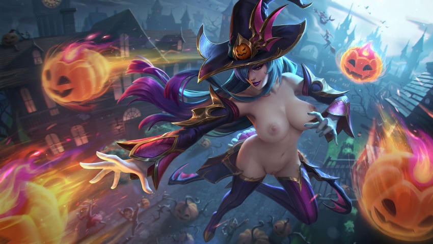 ai_generated bewitching_syndra cavic0m edit edited edited_image female girl league_of_legends nude nude_edit nude_female nude_filter riot_games solo_female syndra tales_from_the_rift_series women