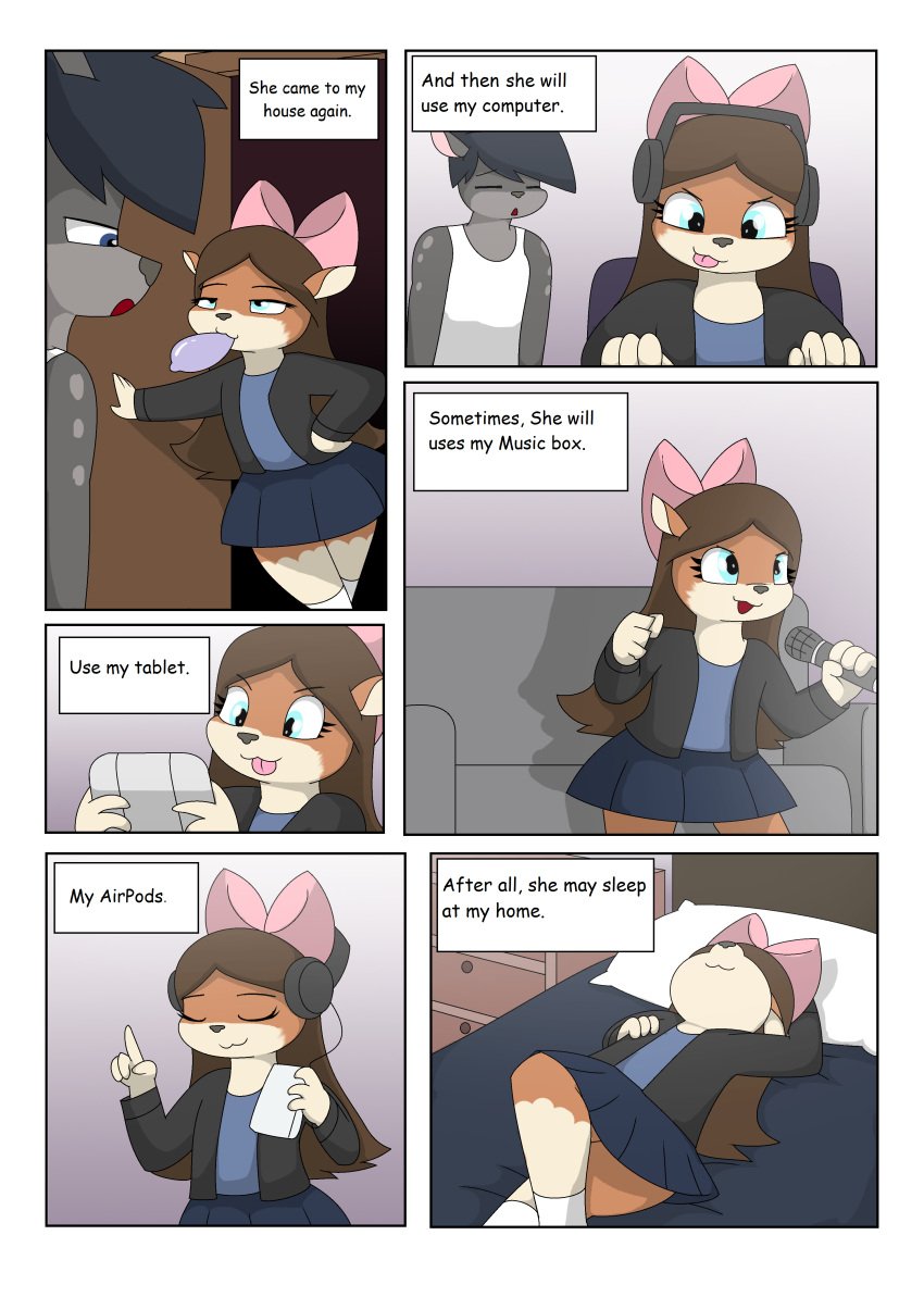 clothed clothing comic cub deer pattie_(pencil_bolt) pencil_bolt young younger_female