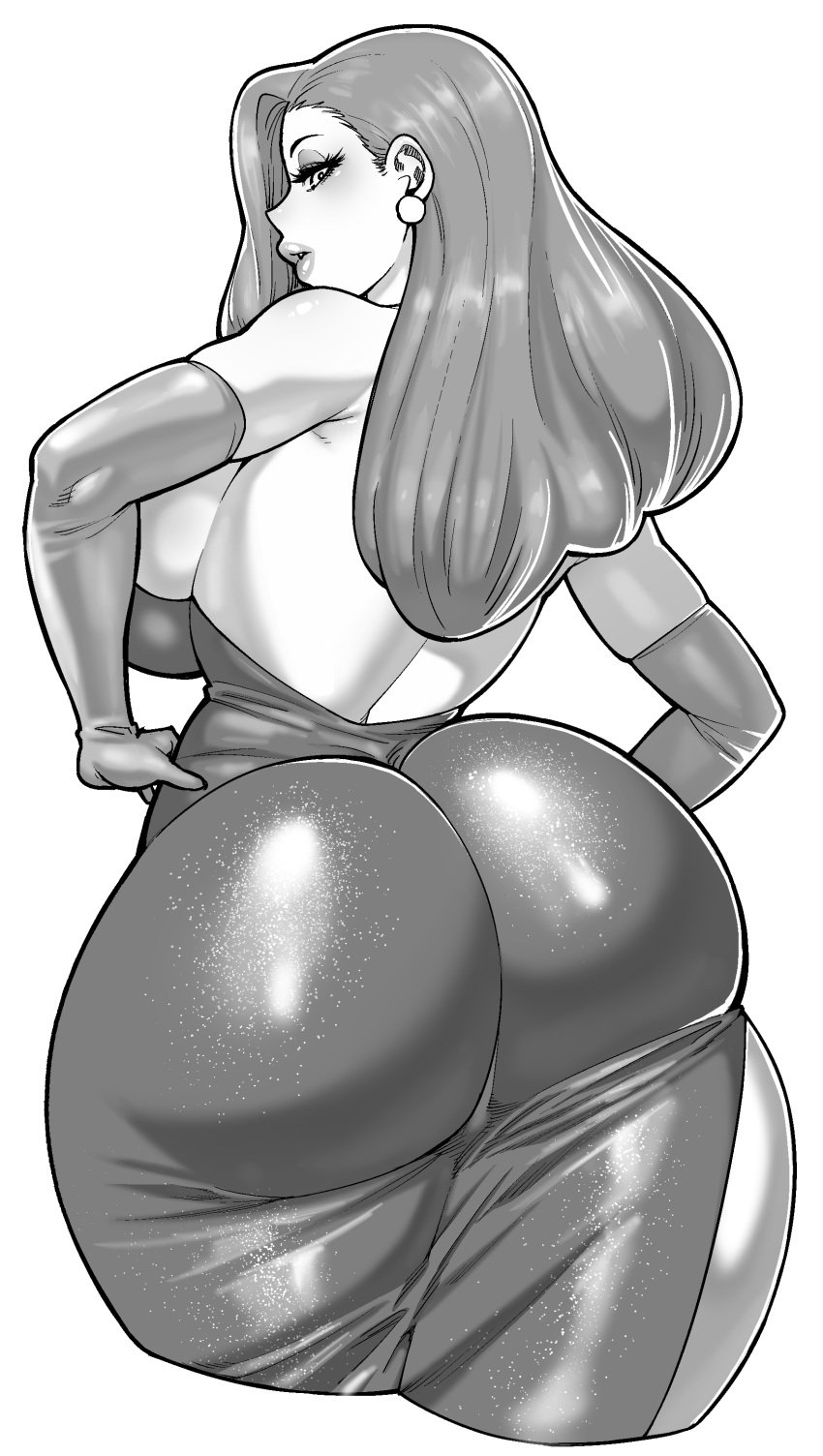 big_ass big_breasts big_butt bubble_ass bubble_butt child_bearing_hips dat_ass disney dress earrings eyeshadow fat_ass gloves hair huge_ass huge_butt jessica_rabbit large_ass large_butt lips lipstick looking_back monochrome sideboob synecdoche tagme thick_ass thick_thighs tight_clothing who_framed_roger_rabbit wide_hips