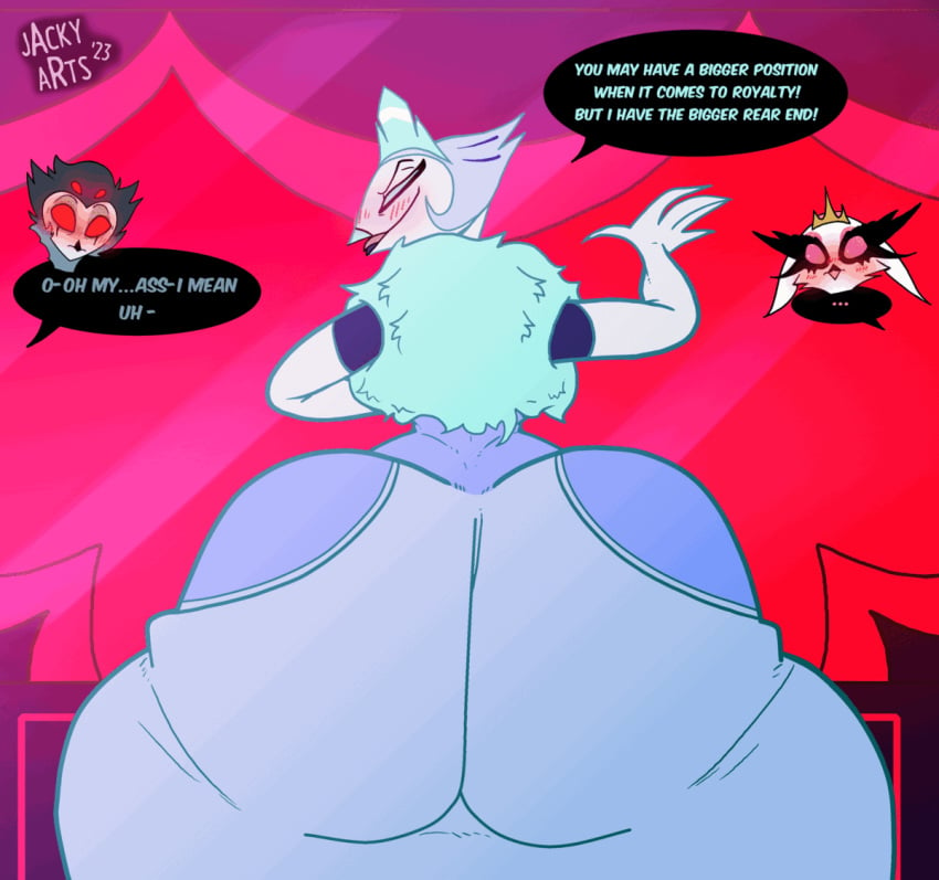 ... 2023 andrealphus_(helluva_boss) animated anthro ass ass_clapping ass_in_dress avian big_ass big_ass_(male) big_butt big_hips big_thighs bird blue_eyes blush blush_lines blushing bouncing_butt brother_in_law bubble_ass bubble_butt butt_clapping clapping clapping_ass clapping_buttocks crown demon father female femboy girly group helluva_boss huge_ass huge_butt jacky-arts jacky_arts large_ass looking_back male offscreen_character owl owl_demon pink_eyes red_eyes shaking_ass shaking_butt sister stella_(helluva_boss) stolas_(helluva_boss) swan text thicc_shake thick thick_hips thick_legs thick_thighs trio twerking watermark wide_hips