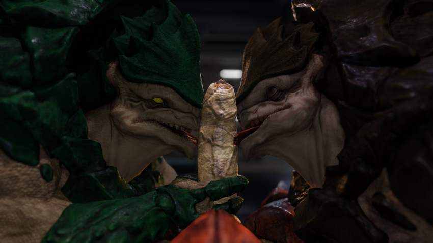 3boys 3d_(artwork) alien big_penis cheap-wazoo collaborative collaborative_fellatio collaborative_sex digital_media_(artwork) duo erection fellatio foreskin genitals group group_sex hi_res humanoid_genitalia humanoid_penis krogan licking male male/male mass_effect muscular muscular_male nude open_mouth oral penile penis penis_lick sex source_filmmaker threesome tongue tongue_out trio urdnot_wrex vein veiny_penis yaoi