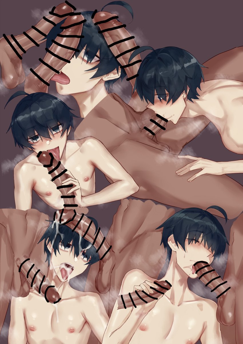 2d 2d_(artwork) 4boys balls big_penis blacked_male blowjob blush censor_bar censored censored_penis cum cum_in_mouth cum_on_body cum_on_face cum_on_penis cum_on_tongue cumdump cumshot dark-skinned_male deep_penetration deepthroat dim14721404 domination erect_penis erection fellatio gangbang gay gay_domination gay_sex handjob huge_cock interracial irrumatio japanese_text large_penis licking licking_penis light-skinned_male looking_pleasured male male/male male_only mind_break musk musk_clouds musky_cock oc oral oral_penetration oral_sex original original_character penis pleasure_face skinny sloppy sloppy_blowjob submissive submissive_male sweat throat_fuck tight_throat tongue tongue_out worship yaoi