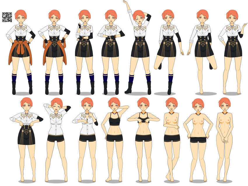 1girls breasts completely_nude completely_nude_female female female_only fire_emblem fire_emblem:_three_houses full_body garreg_mach_monastery_uniform kisekae leonie_pinelli looking_at_viewer nintendo nude orange_hair pussy qr_code solo solo_female spnati sprite_sheet strip_poker_night_at_the_inventory stripping tomboy transparent_background undressing