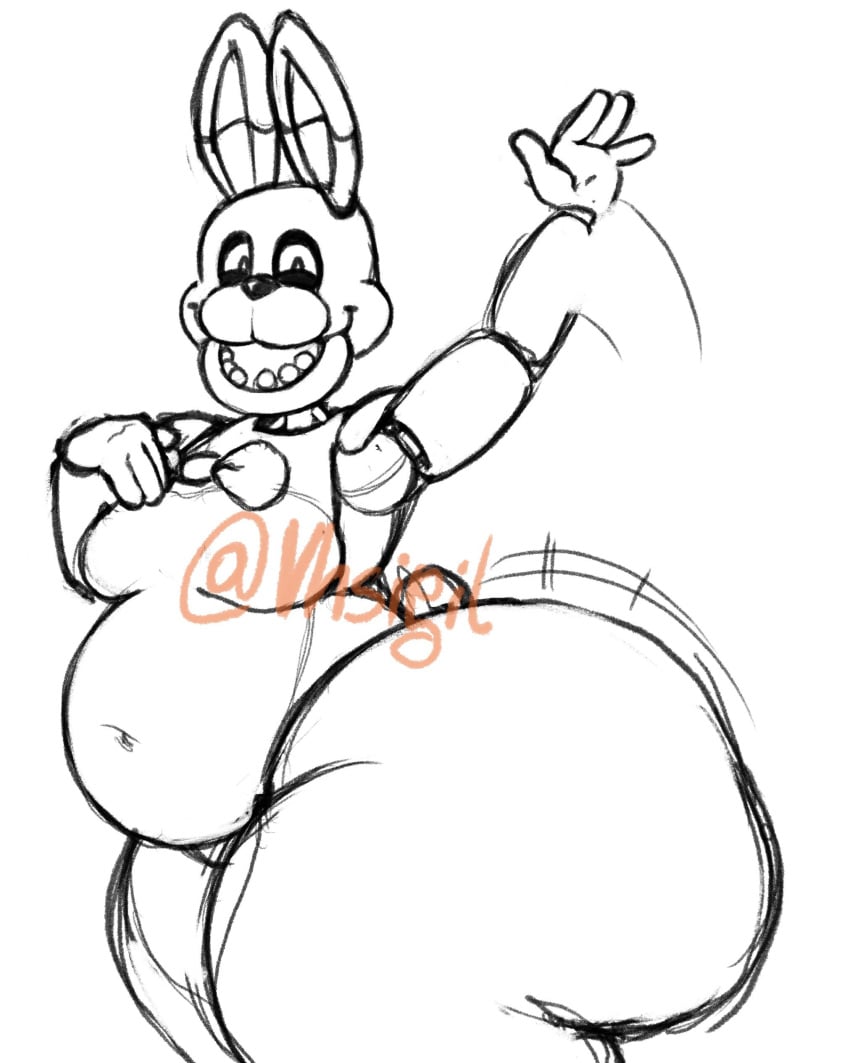 big_ass bonnie_(fnaf) bubble_butt five_nights_at_freddy's huge_ass smile tagme thick_thighs vhsigil watermark wide_hips