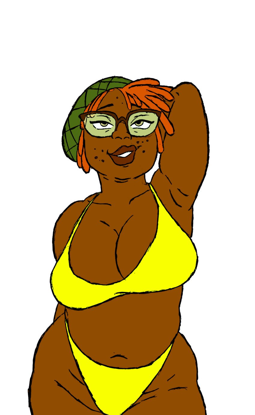 1girls 3rd_party_edit april_o&#039;neil april_o&#039;neil_(tmnt_2023) arm_behind_head armpits bbw beanie beanie_hat big_breasts big_lips bikini bikini_bottom bikini_top chubby chubby_female dark-skinned_female dark_skin dreadlocks edit edited female female_only freckles freckles_on_face glasses huge_boobs huge_breasts jigglytoons looking_at_viewer orange_hair seductive seductive_look seductive_pose seductive_smile short shortstack teenage_mutant_ninja_turtles teenage_mutant_ninja_turtles:_mutant_mayhem thick_hips thick_thighs white_background wide_hips wide_thighs yellow_bikini yellow_bikini_bottom yellow_bikini_top