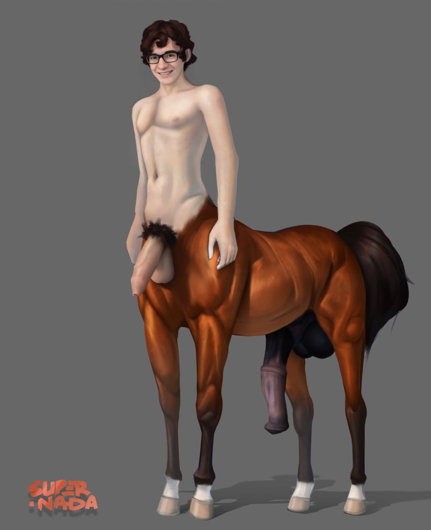 1boy animal_genitalia_on_humanoid animal_penis artist_name balls ballsack body_fur brown_fur brown_hair centaur cock dangling_testicles diphallia diphallism equine equine_penis foreskin foreskin_overhang frontal_taur_balls frontal_taur_genitals frontal_taur_penis half-human hooves horse horse_tail horsecock horsecock_on_humanoid human humanoid humanoid_penis long_foreskin low_hanging_balls male male_centaur male_focus male_nipples male_only male_pubic_hair medial_ring multi_balls multi_genitalia multi_penis nude_male penis scrotum semi-erect soft solo solo_focus stallion super-nada supernada taur testicles twink uncircumcised unretracted_foreskin veiny_penis