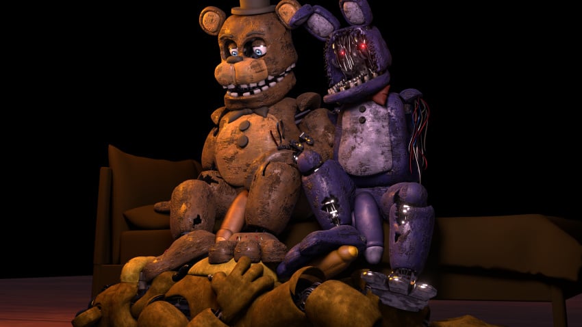 beans big_balls big_cock big_penis bonnie_(fnaf) dick five_nights_at_freddy's five_nights_at_freddy's_2 fnaf freddy_(fnaf) gay golden_freddy_(fnaf) hyper_penis ingame_model pawjob pawplay paws penis richardbunbon withered_bonnie withered_freddy