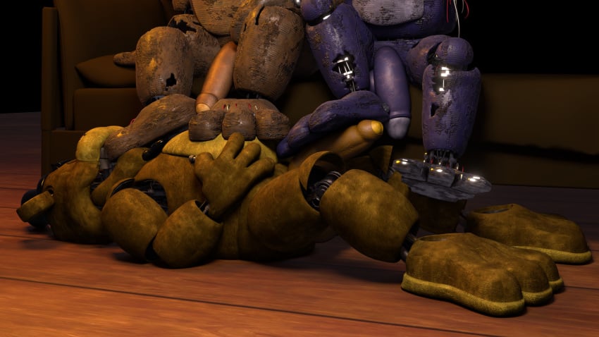 beans big_balls big_cock big_penis bonnie_(fnaf) dick five_nights_at_freddy's five_nights_at_freddy's_2 fnaf freddy_(fnaf) gay golden_freddy_(fnaf) hyper_penis ingame_model pawjob pawplay paws penis richardbunbon withered_bonnie withered_freddy