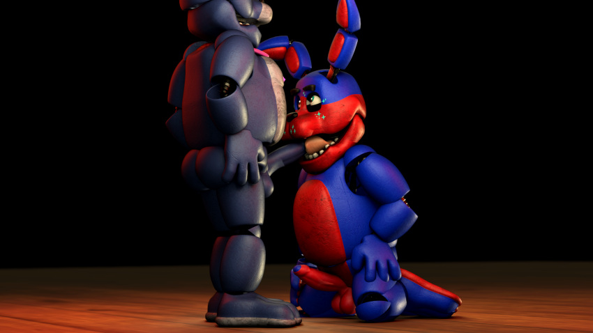 bonnie_(fnaf) dick enjoying five_nights_at_freddy's fnaf gay nightmareb original_character penis richardbunbon sucking sucking_penis