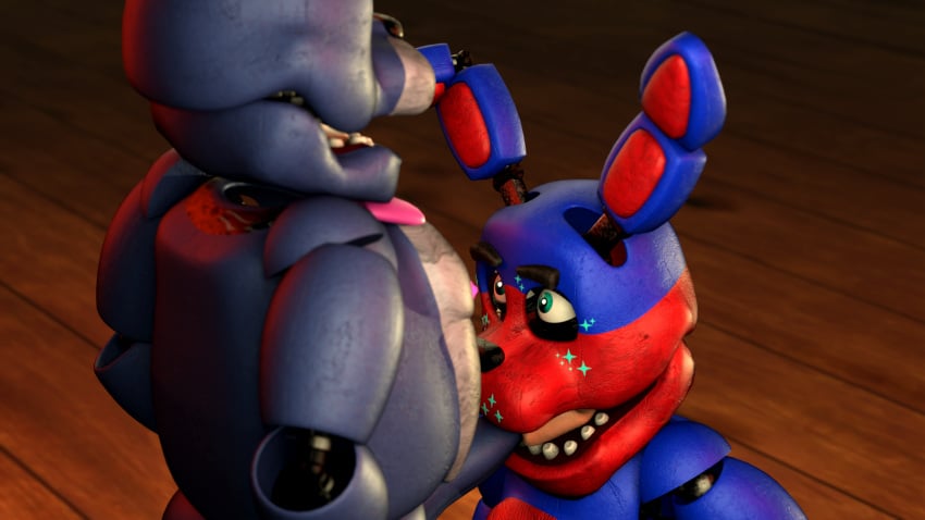 bonnie_(fnaf) dick enjoying five_nights_at_freddy's fnaf from_above gay nightmareb original_character penis richardbunbon sucking sucking_penis