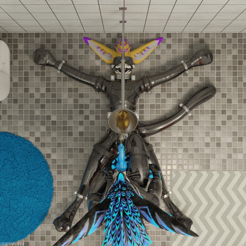 1:1 3d_(artwork) 4k absurd_res animal_genitalia animal_penis anthro anthro_on_anthro arms_tied balls bathroom biped blender_(software) blender_cycles blindfold blue_penis bodily_fluids bondage bondage_gear bondage_gloves boots bound canid canine chastity_cage chastity_device claws clothing cock_and_ball_torture collar cuff_(restraint) cuffs_(clothing) degradation digital_media_(artwork) dominant dominant_male dragonplayer dragonplayer_(character) drinking drinking_urine duo erection exposed_balls feeding_tube foot_fetish foot_on_balls footwear forced forced_drinking fox funnel_gag funnel_in_mouth fur furniture gag gagged genital_fluids genital_torture genitals harness hi_res humiliation inside knot latex latex_clothing legs_tied living_toilet lying_on_ground male male/male male_peeing mammal medical_instrument metal_chastity_cage metal_collar metal_cuffs multicolored_body muzzle_gag niko_(bounddev) on_ground open_mouth paw_on_penis peeing penis pipes public_restroom public_use restraints rexouium rubber rubber_clothing rubber_suit scientific_instrument sign slim slim_anthro slim_male slim_sub smile standing stepping_on_balls submissive submissive_male swallowing swallowing_urine tail tight_clothing toilet toilet_slave tube urinal urine urine_funnel urine_in_mouth urine_stream urine_tube watersports