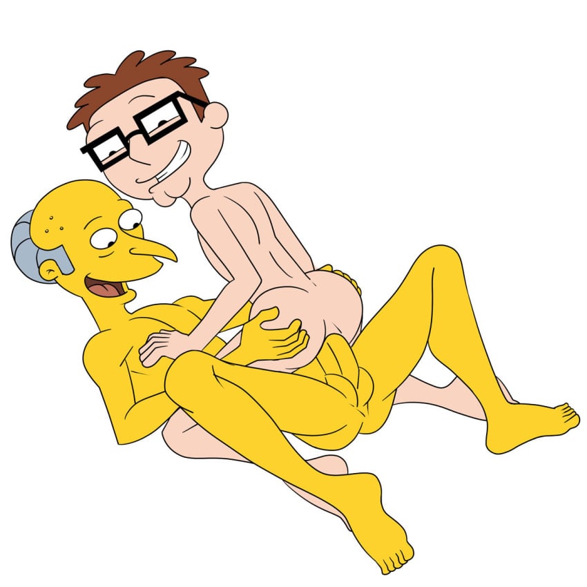 20th_century_fox 20th_century_studios american_dad anal anal_sex apotheosis crossover gay iyumiblue montgomery_burns steve_smith the_simpsons yaoi