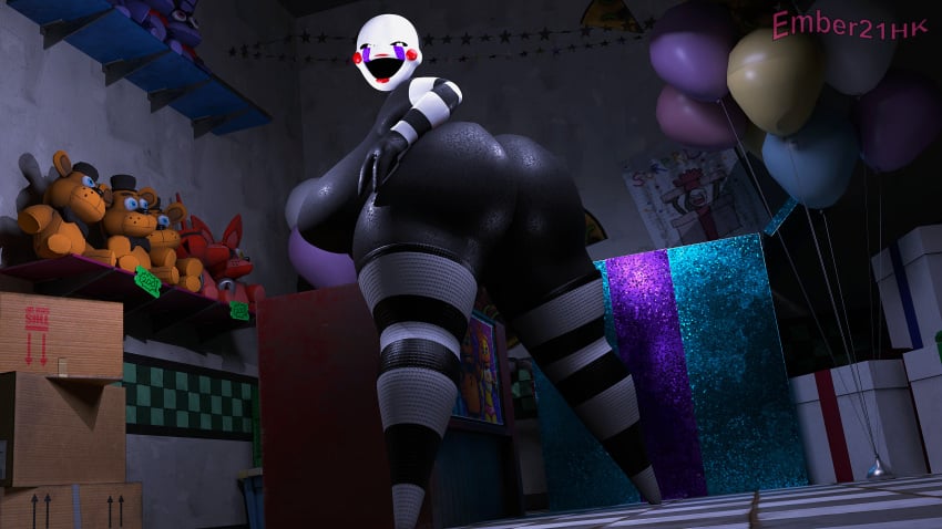 2k 3d 3d_(artwork) bent_over big_ass big_breasts big_butt black_body blender_(software) blender_cycles button_(fastener) classic_fnaf_2_marionette classic_fnaf_2_puppet curvy ember21hk female female_only five_nights_at_freddy's five_nights_at_freddy's_2 hand_on_butt hi_res huge_ass huge_breasts humanoid looking_at_viewer looking_back looking_back_at_viewer marionette_(fnaf) markings original_fnaf_2_marionette original_fnaf_2_puppet presenting_ass puppet_(fnaf) scottgames stripes tear_(marking) thick thick_ass thick_thighs