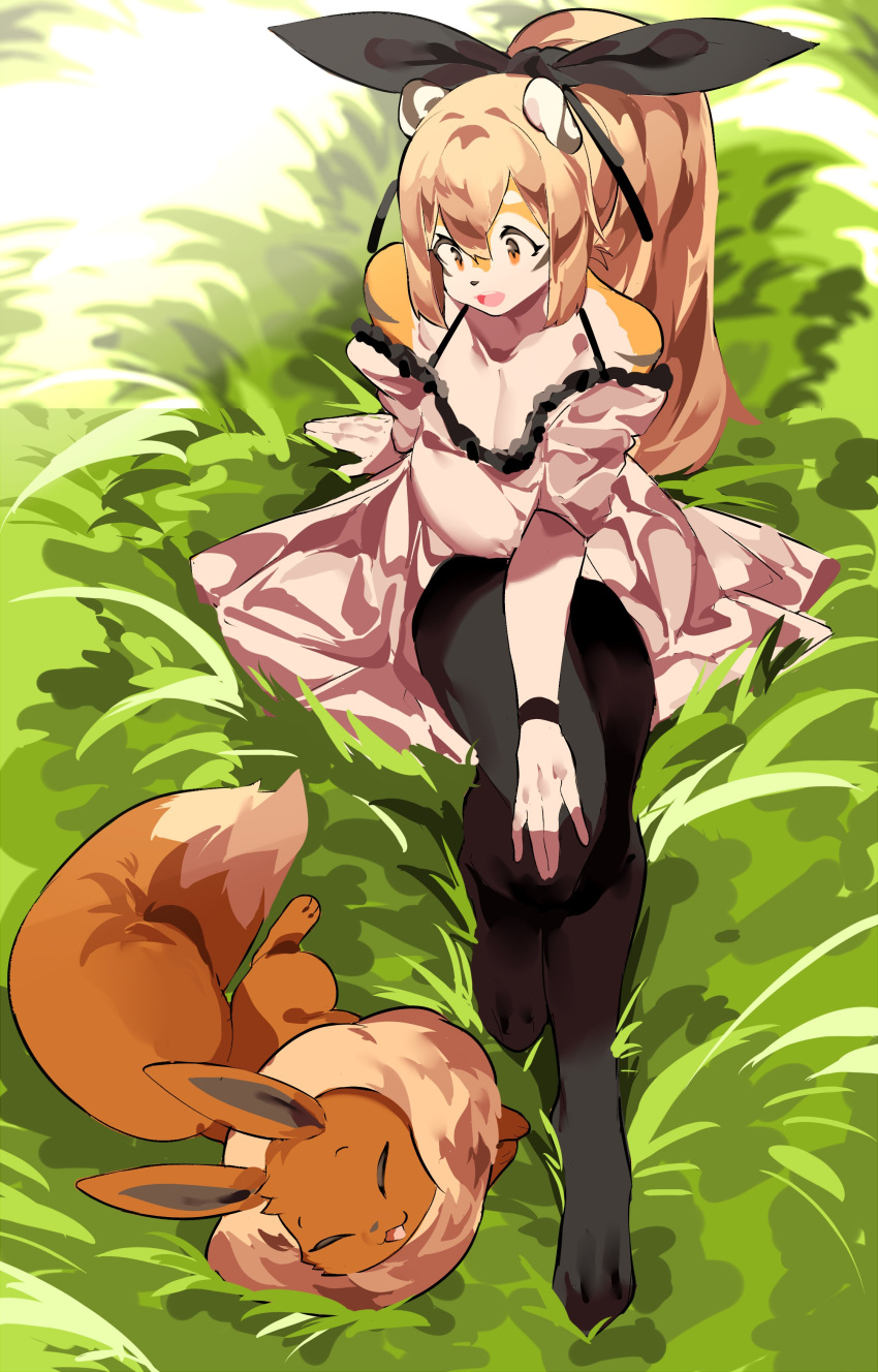 big_breasts breasts cleavage eevee feline female furry huge_breasts mx99926 pokemon pokemon_(species) tagme thick_thighs tiger tiger_girl wide_hips