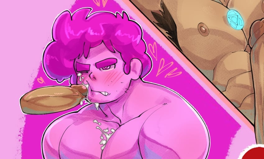 chad_steven gay gay_sex male_only muscular penis_on_face pink_body pink_nipples precum steven_quartz_universe steven_universe steven_universe_future yaoi