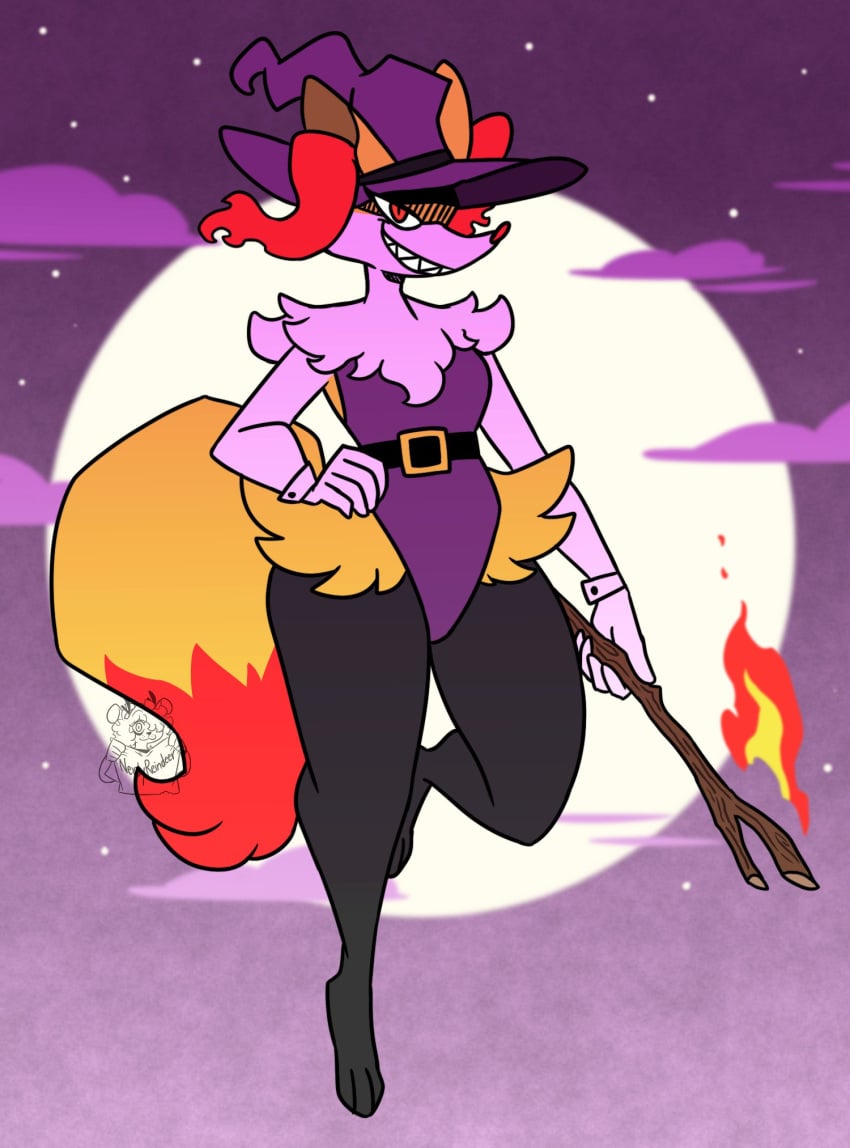 anthro big_breasts braixen breasts female nerdyreindeer pokémon_(species) pokemon pokemon_(species) thick_thighs wide_hips