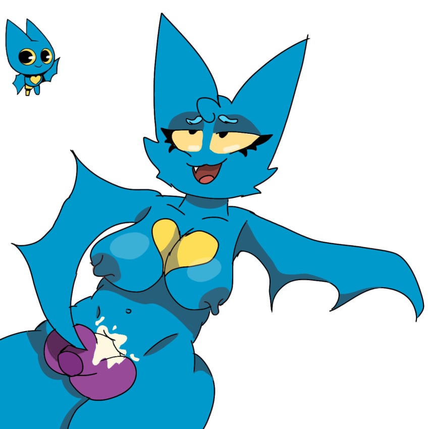 adorabat aged_up anthro ass bat big_butt blue_bat bodily_fluids breasts cartoon_network cum cum_inside female genital_fluids genitals hi_res mammal mao_mao:_heroes_of_pure_heart masturbation penetration penile penile_penetration penis_in_pussy pussy_juice solo vaginal_penetration yellow_eyes