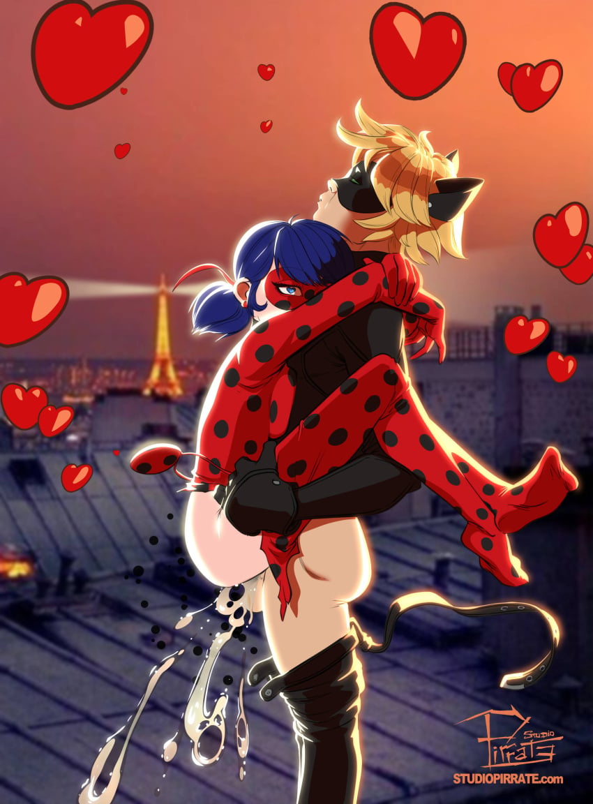 1boy 1girls adrien_agreste arms_around_neck arms_around_partner balls blonde_hair blue_hair cat cat_ears cat_noir costume couple cum cum_drip cum_in_pussy cum_inside cumdrip eiffel_tower feline female france french heart heart-shaped_pupils hero heroine hugging implied_vaginal in_love ladybug ladybug_&_cat_noir:_the_movie ladybug_(character) leg_hug leg_lock leotard male marinette_cheng marinette_dupain-cheng miraculous_ladybug outdoors outside pants pants_down paris penis public public_sex ripped_clothing romantic rooftop sex stand_and_carry_position standing standing_sex studio-pirrate_(rosselito) suspended suspension torn_clothes torn_clothing upright_straddle vaginal_penetration