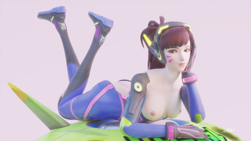 1girls 3d 3d_(artwork) 8k activision alternate_costume ass blender_(software) blizzard_entertainment breasts breasts_out brown_eyes brown_eyes_female brown_hair brown_hair_female d.va exposed exposed_ass exposed_breasts female female_focus female_only focus hana_song happy jdv korean korean_female latex light-skinned_female light_skin nano_d.va nipples no_bra no_panties overwatch overwatch_2 partially_clothed