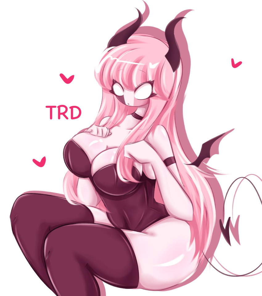 breasts female_only friday_night_funkin horns pink_hair sarvente sarvente_(dokki.doodlez) sarvente_(friday_night_funkin) succubus tagme thighhighs thighs trd-yo