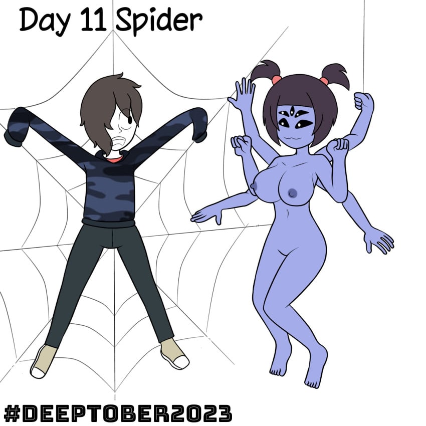 2d 6_arms ass breasts color english english_text inktober mrwings muffet nude tagme text tied_up uncensored undertale undertale_(series) web