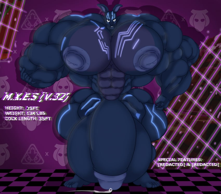 bodybuilder five_nights_at_freddy's five_nights_at_freddy's:_security_breach fnaf furry hyper hyper_balls hyper_cock hyper_genitalia hyper_penis hyper_testicles kindaporn male male_only muscles muscular muscular_arms muscular_male muscular_thighs mxes_(fnaf) security_breach:_ruin