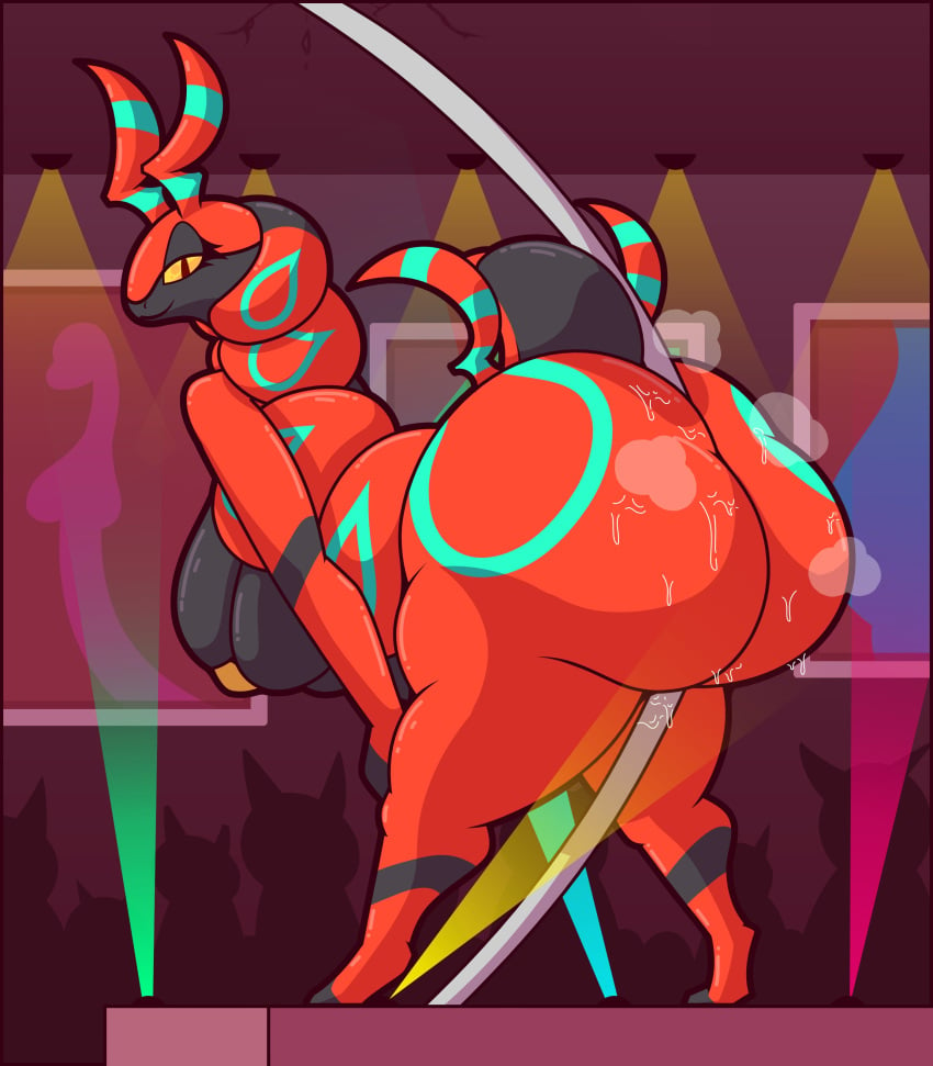 big_ass big_breasts breasts bubble_butt female huge_ass ikakins pokemon scolipede thick_thighs wide_hips