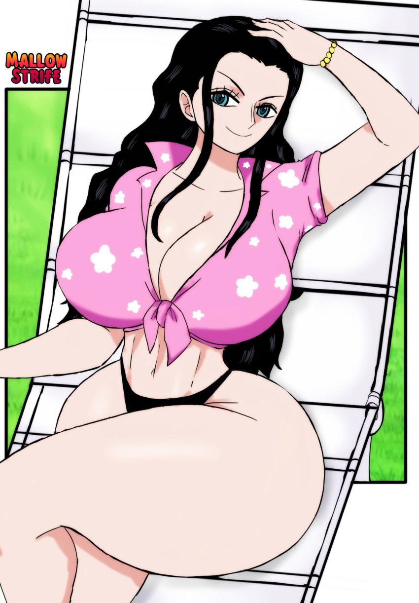 1girls big_ass big_breasts big_butt breasts female female_only front_view huge_ass huge_breasts huge_butt mallow_strife nico_robin one_piece one_piece_film_gold post-timeskip thick_ass thick_butt thick_thighs