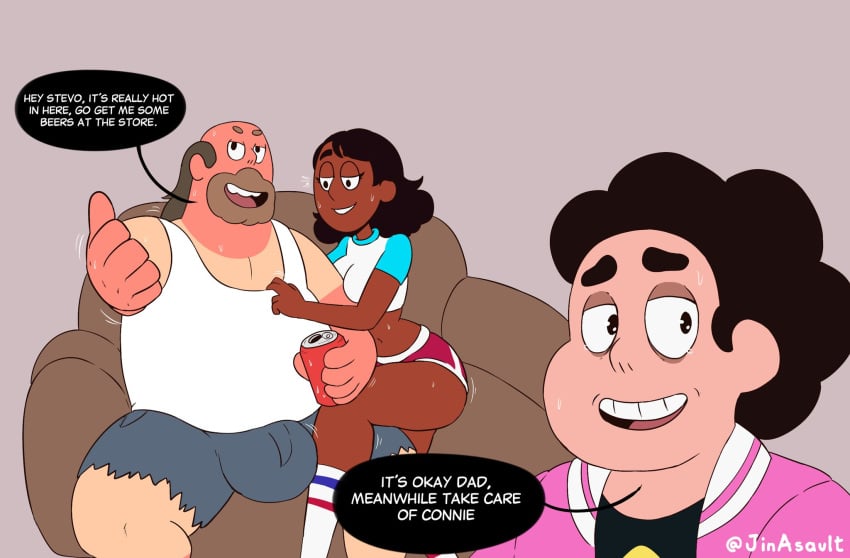 1boy 1boy1girl age_difference ass big_ass big_breasts breasts bulge cheating cheating_girlfriend connie_maheswaran cucked_by_father cuckold dark-skinned_female dark_skin dialogue english_text german_garmendia greg_universe interracial jin_asault jinasault light-skinned_male light_skin male male/female meme meme_reference netorare ntr older_male smile steven_quartz_universe steven_universe teenage_girl text thick_ass thick_thighs voluptuous voluptuous_female wide_hips younger_female