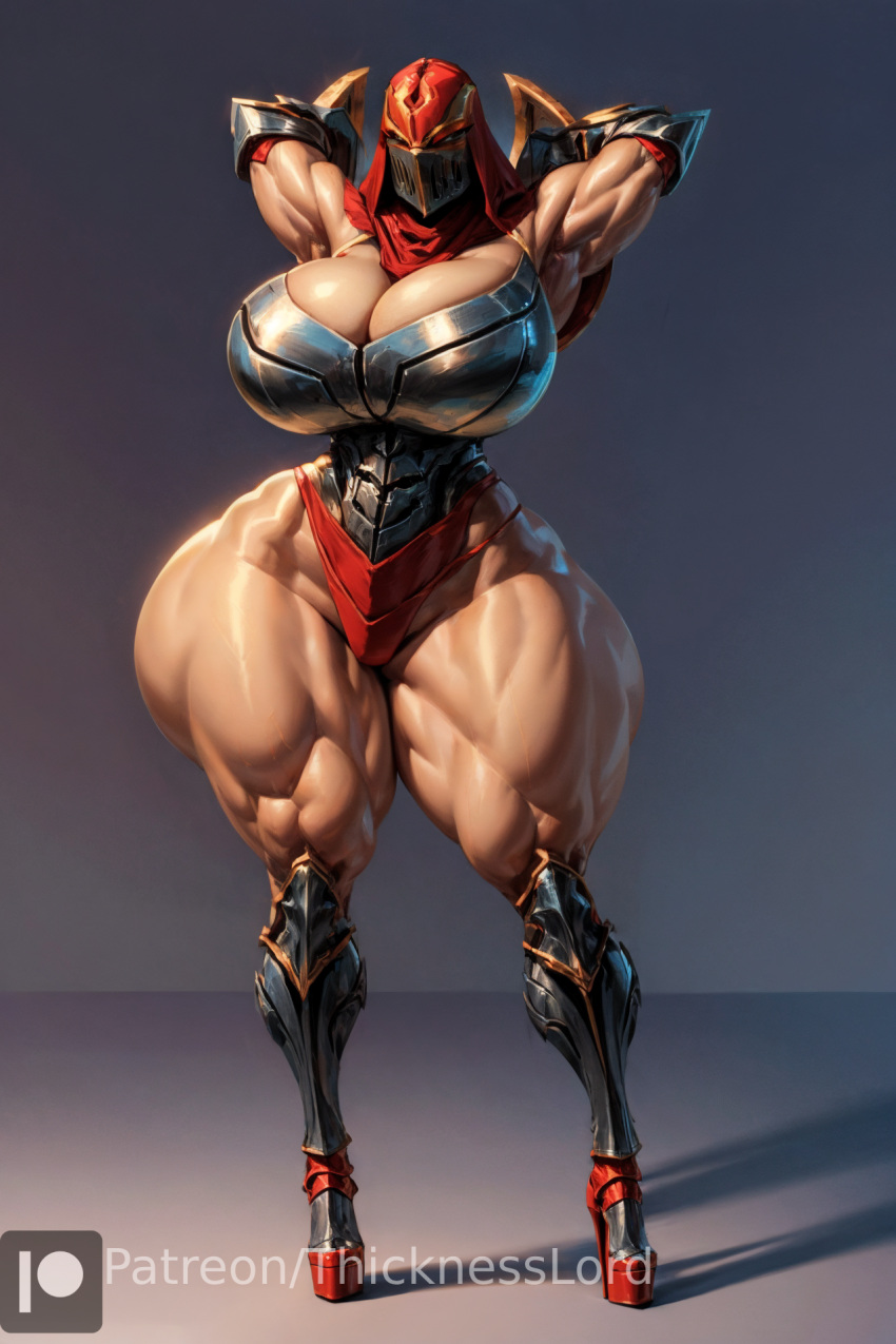 1girls absurd_res absurdres ai_generated alternate_body_type alternate_breast_size alternate_costume armor armpits arms_behind_head arms_up biceps big_ass big_breasts breasts breasts_bigger_than_head child_bearing_hips curvaceous curves curvy curvy_body curvy_female curvy_figure curvy_hips female female_only genderswap_(mtf) heels hi_res high_heels high_resolution highres hips hips_wider_than_shoulders hood hourglass_figure huge_breasts hyper hyper_breasts league_of_legends masked masked_female massive_breasts massive_thighs monster monster_girl muscular muscular_female muscular_legs muscular_thighs red_eyes riot_games rule_63 self_upload shiny_skin skull_crushing_thighs solo solo_female solo_focus stable_diffusion thick_thighs thicknesslord thigh_gap thighs voluptuous voluptuous_female wide_hips zed